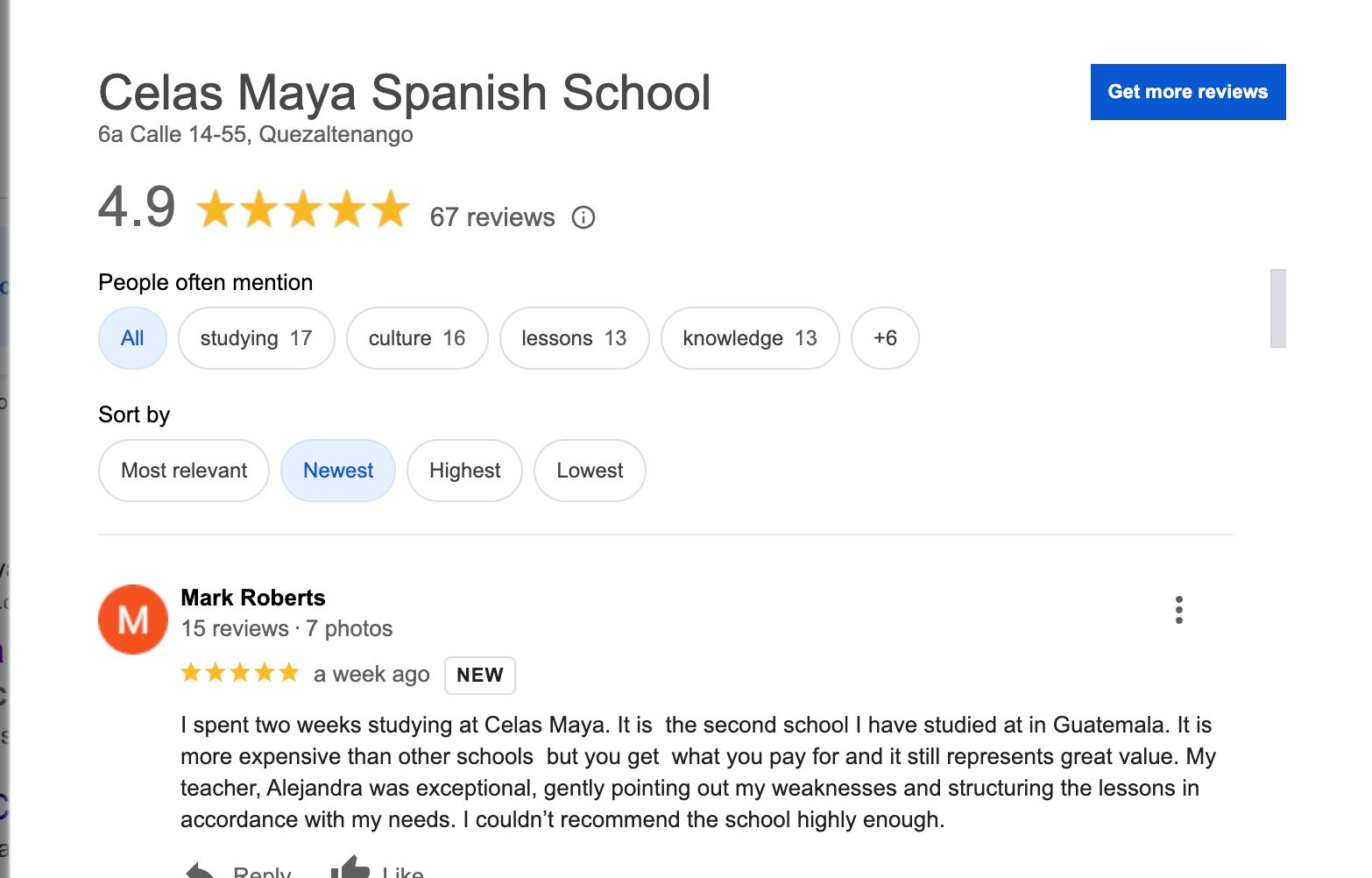 Spanish schools in Guatemala image celas maya web