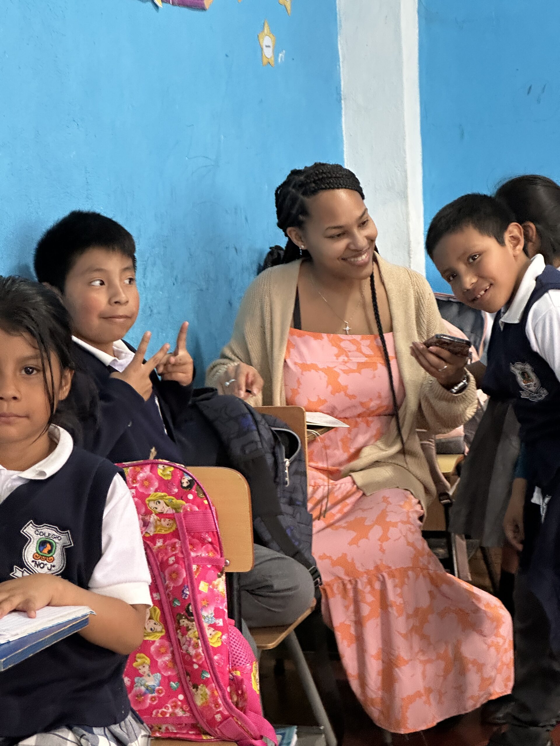 Volunteering at a school of Zunil